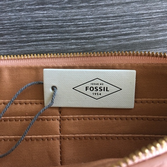 Fossil Pink Stripe Large Clutch - Picture 4 of 12